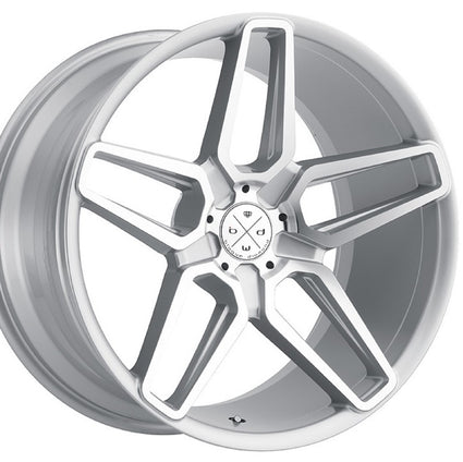 Blaque Diamond BD-17-6 24x10 Silver w Machine Face